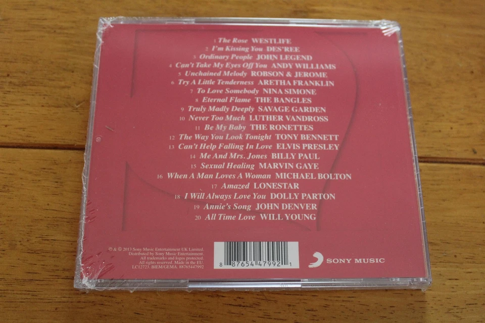 Various Artists CD All Time Love 20 Timeless Songs Sony Music 2013 Pop Ballads Foto 2 de 2