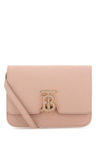 BURBERRY TB Small Pink Grained Leather Shoulder Bag New & Authentic