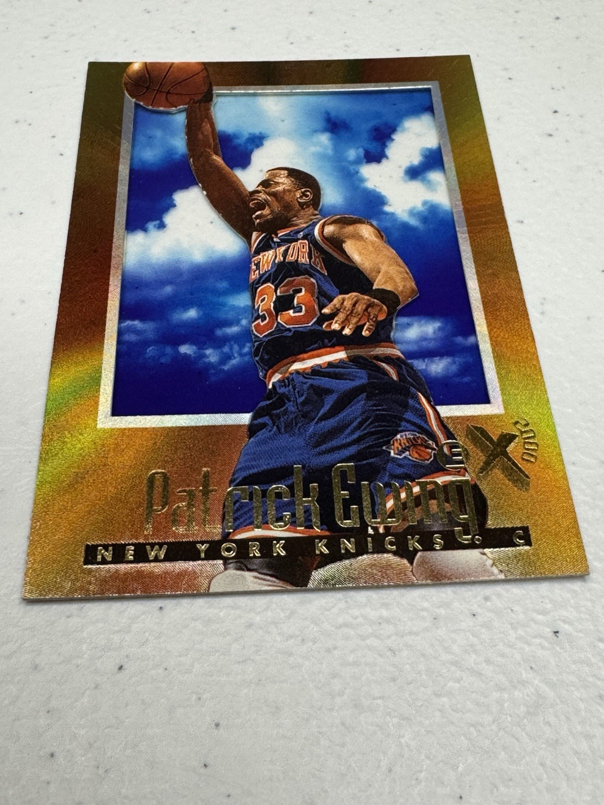 1996-97 Skybox E-X2000 Patrick Ewing #46 New York Knicks NBA Basketball Card HOF