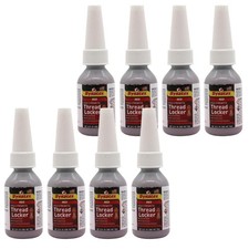 Dynatex Red High Strength Threadlocker 0.34 oz Bottle (8-Pack)
