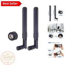 Versatile Dual Band WiFi Antenna Set 8dBi, RP-SMA Male Connector, 2-Pack