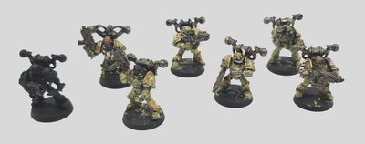 Plague Marines Death Guard Chaos Space Marines Warhammer 40K Finecast painted