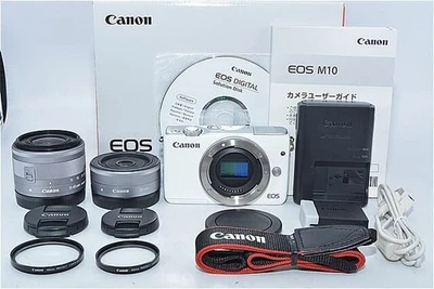 Canon EOS M10 Mirrorless Camera Kit with 2 Lenses & Filters, Excellent Condition - Image 1 of 4
