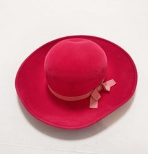 Borsalino Antica Casa Hat Wide Brim Pink Felt Hat Size 4 Teresa Barra Napoli