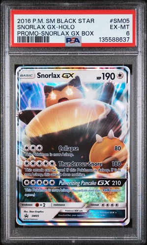 Snorlax-GX graded PSA 6 for sale on eBay
