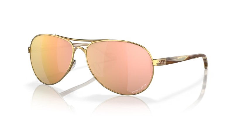 Lunettes de soleil Oakley Feedback polarisées femme monture métal doré Prizm