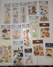 Lot Of Jolee's  Scrapbook Stickers Easter Basket Beach Cowboy Flowers Etc
