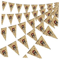 60 Pcs 49 Feet Pirate Pennant Banner String Flags Pirate Party Decorations