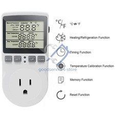 Digital Thermostat Outlet Plug Temperature Co...