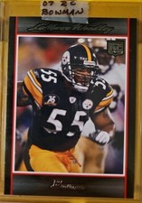 2007 Bowman LaMarr Woodley Rookie Card #183 (RC) NM-MT Steelers . rookie card picture