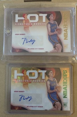 2021/2022 (2) JOSH GIDDEY AUTO HOOPS HOT SIGNATURES GREEN + GOLD #HSR-JGG BULLS