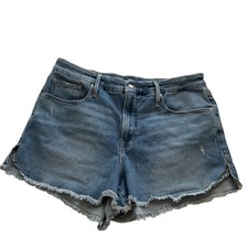 Good American Denim Cut Off Jean Shorts - Size 14 Casual Festival Vacation