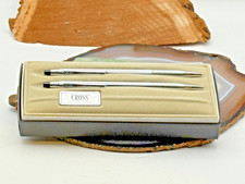 Vintage Cross Pen And Pencil Set Chrome 3501 Unused w/ Original Box--1940.25