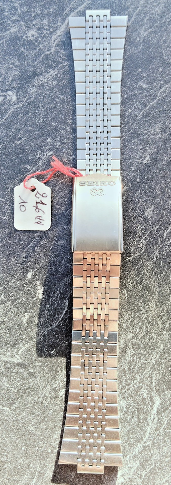 Bracelet SEIKO SQ 21,6 mm JAPAN neuf de stock NOS en métal argenté pour montre