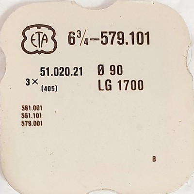 ETA Cal 579.101-561.001-561.101-579.001 Part #405 Original Neu/New 