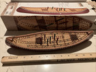 Outside Inside - Hand Painted 14: wooden Canoe Cribbage Board New with Pegs — photo 1