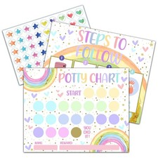 Rainbow Potty Training Sticker Chart Kit - 20 Charts  432 Reward Stickers