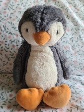 Jellycat Medium Bashful Penguin Soft Plush Toy 12" Grey