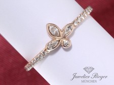 Tiffany & Co. Ring Fleur de Lis Rosegold 750 Diamanten Brillanten Größe 51 Gold