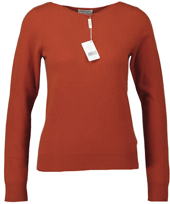 NEU! Repeat Damen Feinstrick Langarm Pullover aus Kaschmir, paprikarot, Gr. 36