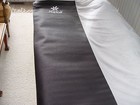 Yoplait Black Yoga Mat with "Yoplait" and Flower silk screening — photo 3