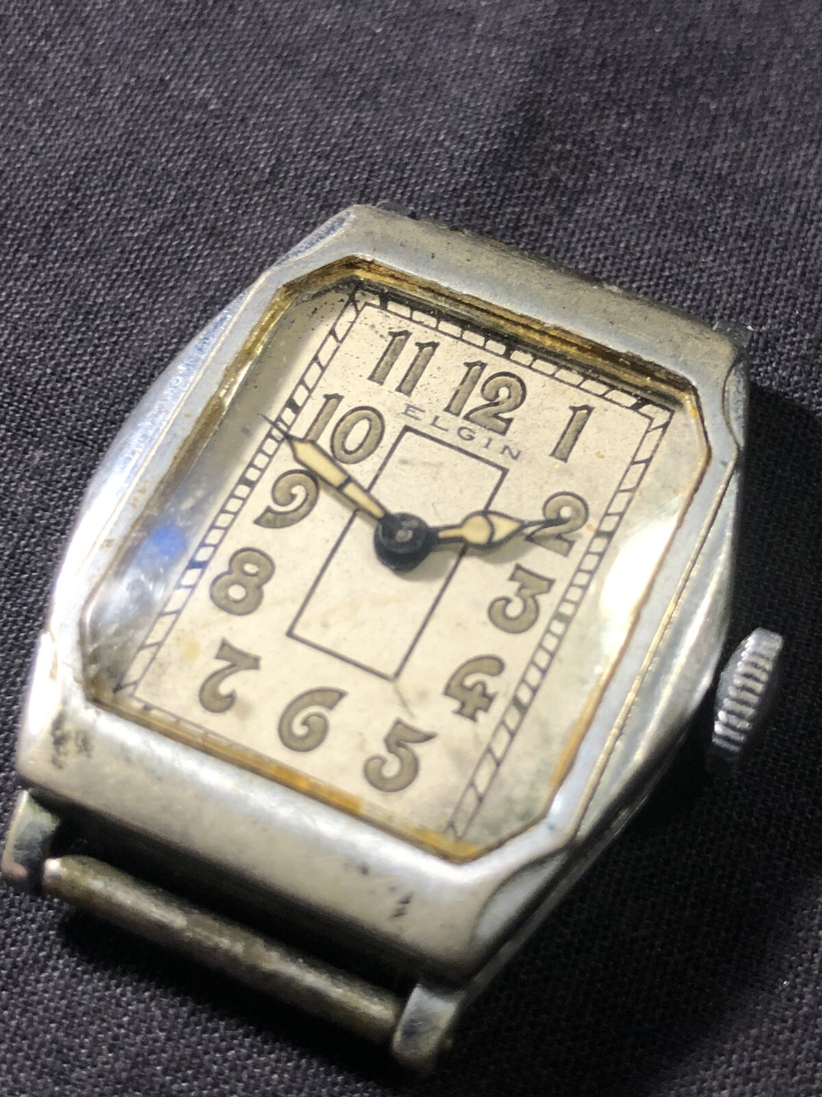 Vintage Art Deco Lady Elgin Tank Watch 15 Jewels Mechanical Repair/Parts