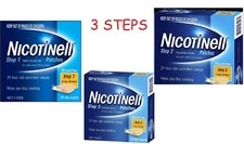 Nicotinell Step 1 2 3 21 14 7 mg/24 hours 28 Patches Free Delivery QLD STK