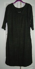 Woman XL Grey 3/4 Sleeve Sweater Dress