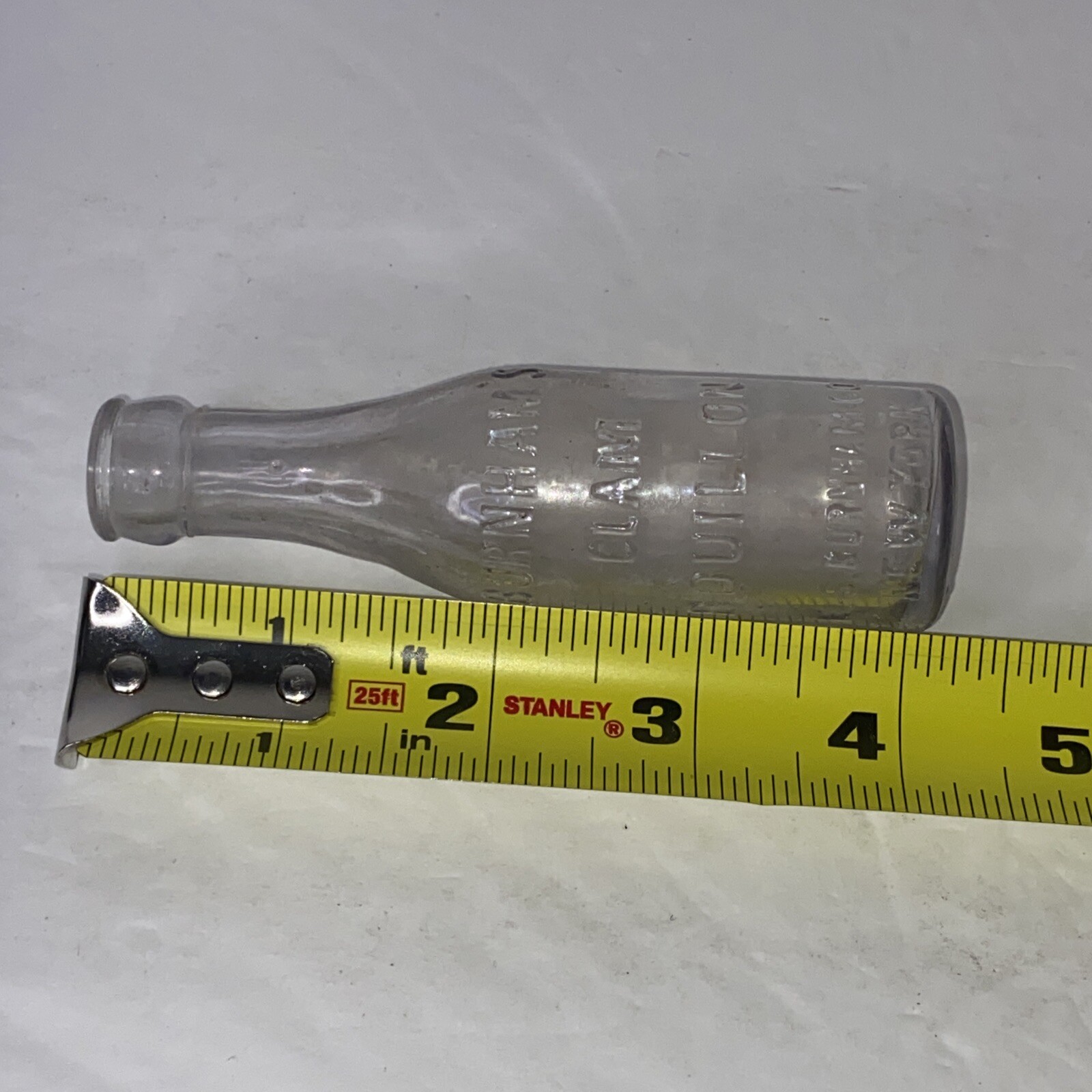 Antique Burnham's Clam Bouillon es Burnham & Co New York 4” bottle eBay