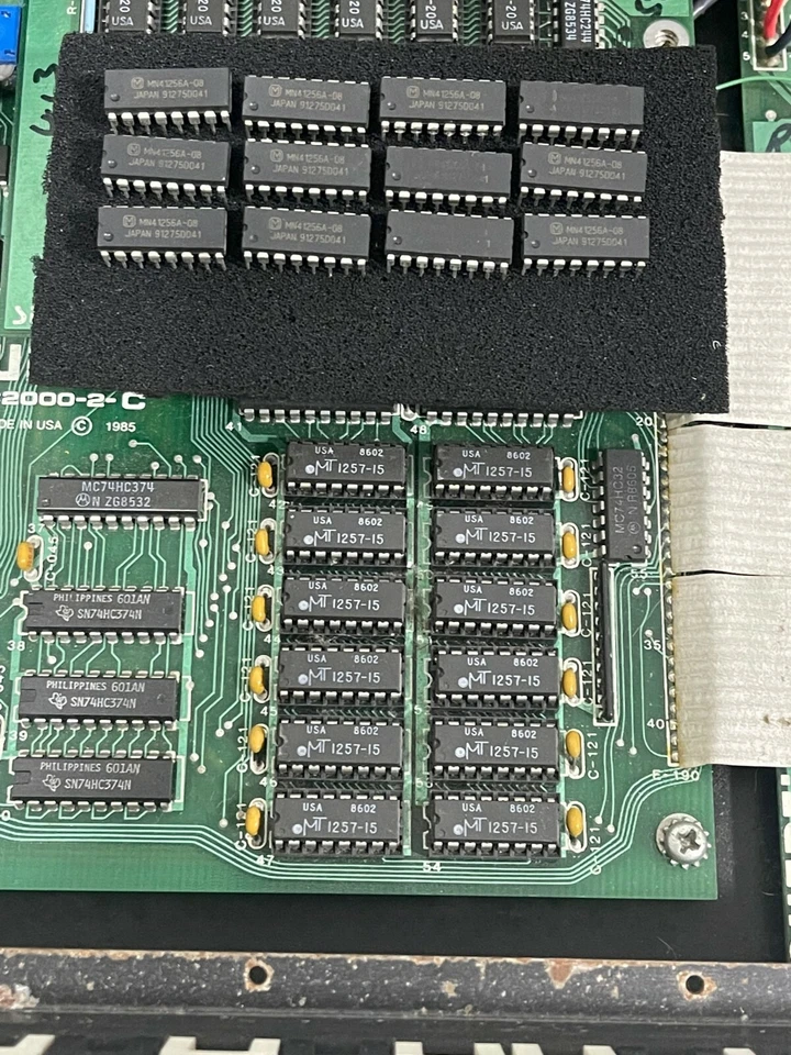 Sequential Circuits Prophet 2000 2002 set of 12 RAM chips 41256  - Image 4 of 4