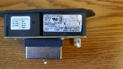 5EHM1S, MFR= Corcom Power Entry Module,EMI/RFI Filtered M 3 POS,120VAC,5A