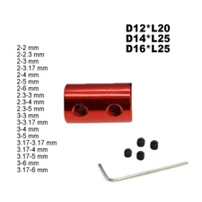 Aluminum Shaft Coupling Rigid Coupling Coupler Motor Connector D12*L20 D14*L25