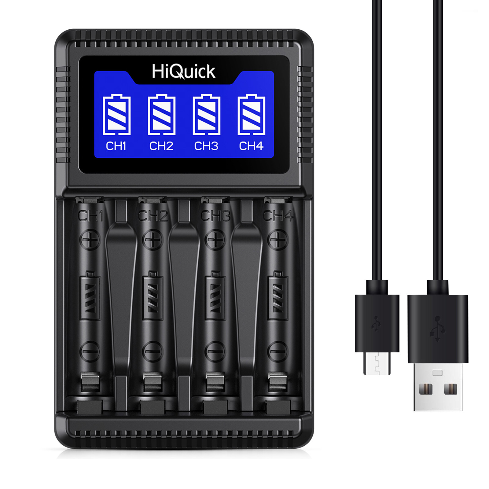 4-Slot Charger for 1.2V NiMH NiCD AA AAA Rechargeable Batteries-image