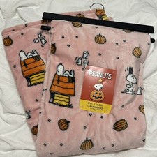 Snoopy Halloween Fall Pet Throw Blanket Pink 50"x70"