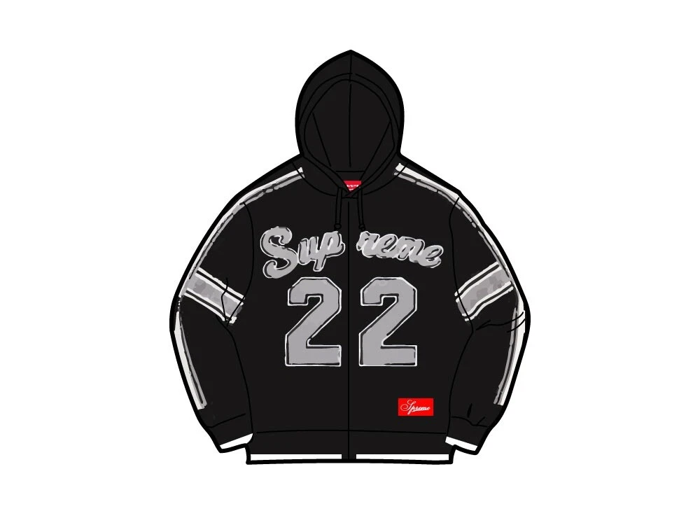 Pull à capuche zippé Supreme Sport noir taille XL