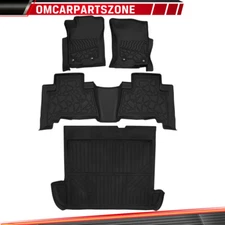 For 2013-2024 Toyota 4Runner Floor Mats & Cargo Liner All Weather TPE 3D Molded