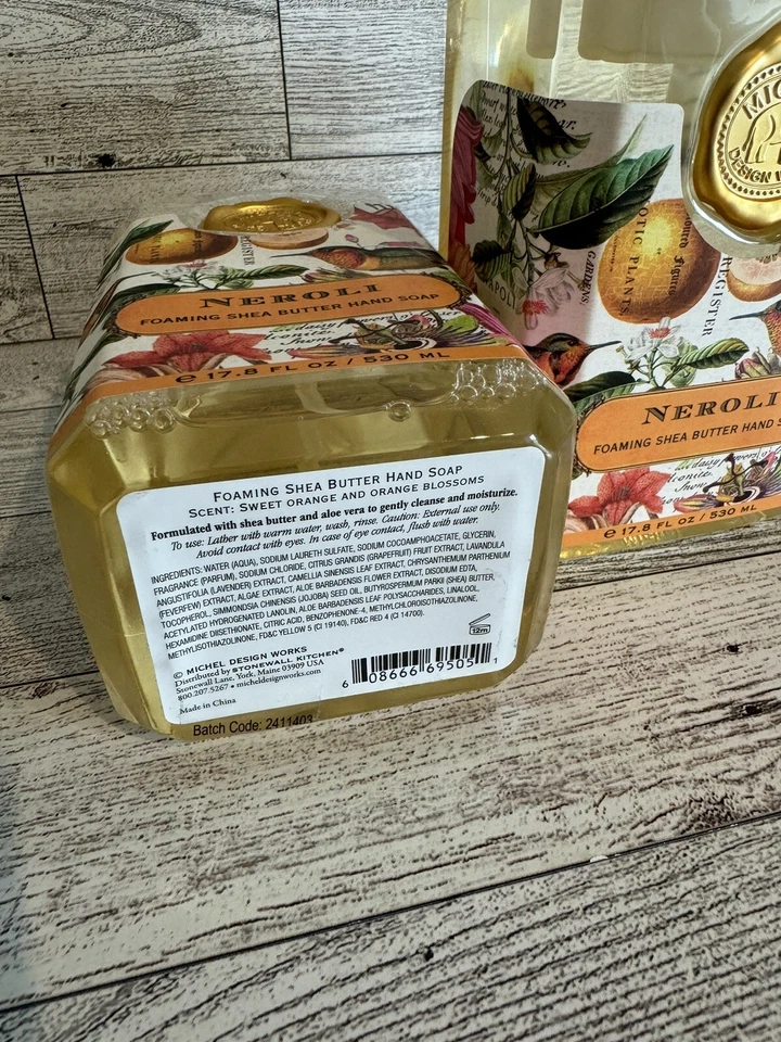 New Lot of 3 Michel Design Works Neroli Orange Foaming Hand Soaps 17.8 Oz Each - Image 2 of 2