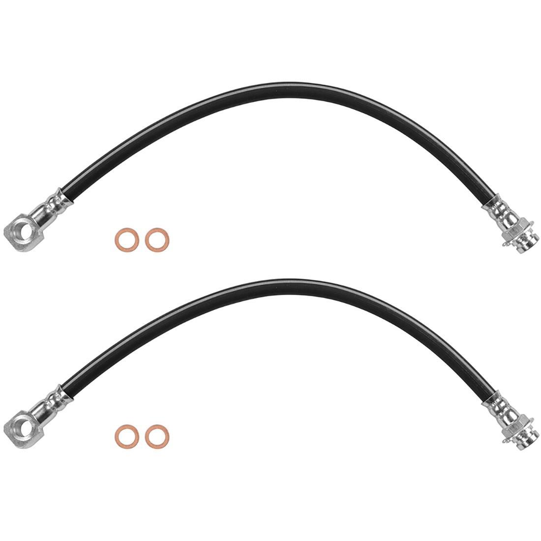 Pair Of Front Brake Hoses For 1984-1992 Chevrolet Camaro & Pontiac Firebird (Left & Right)