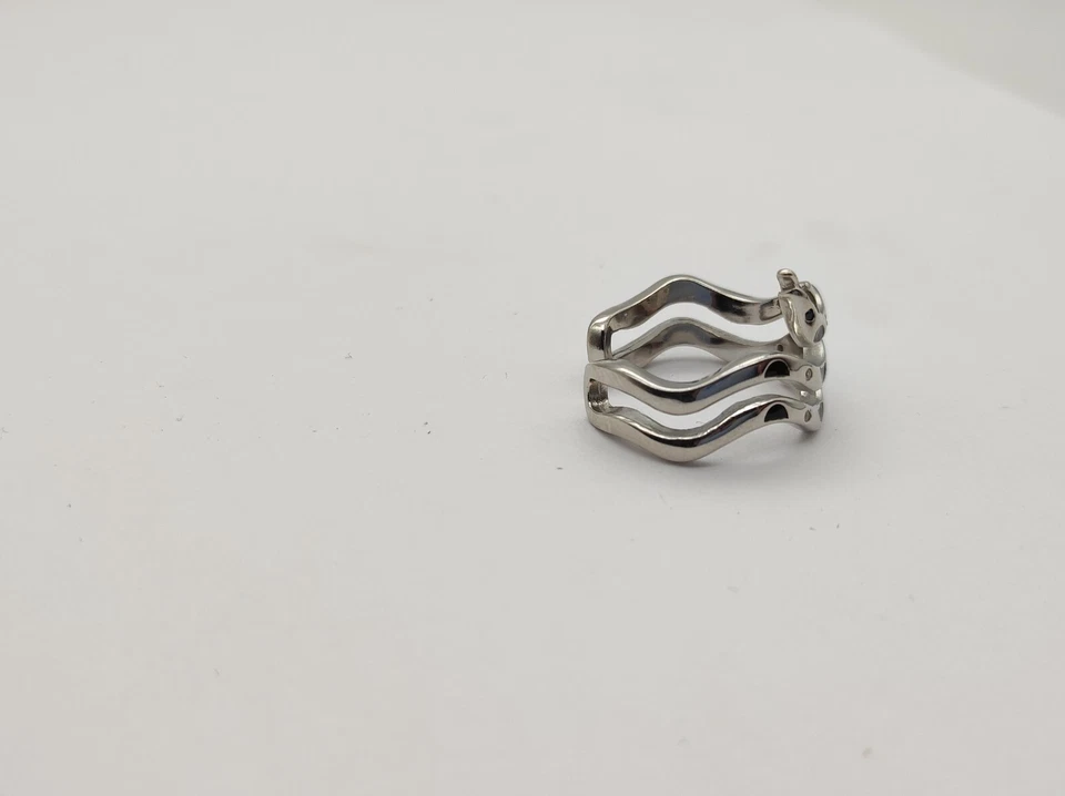 Anello donna  argento 925 fascia serpente zirconi  - Immagine 3 di 4