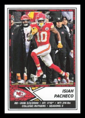 2024 Panini NFL Sticker ISIAH PACHECO Chiefs #252