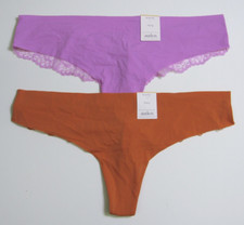 Auden Women's Variety Thong 2 Pack Size Medium 8-10