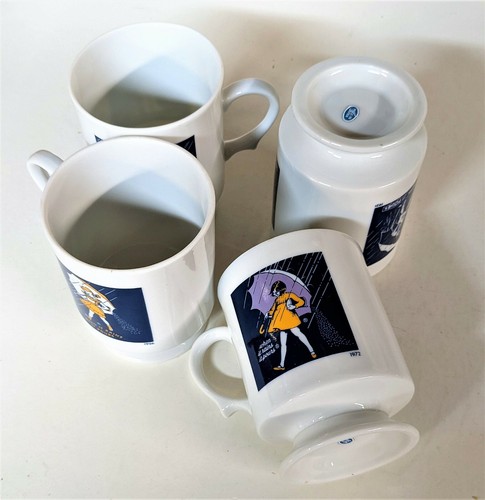 Morton Salt Girl Mug Years 1914 1921 1956 1972 Porcelain Japan Vintage Lot of 4 - Picture 3 of 10