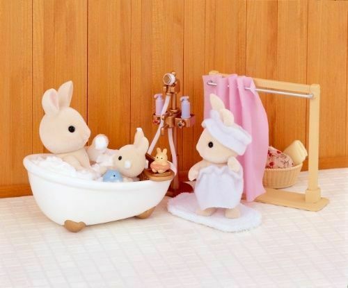 sylvanian families bath and shower set