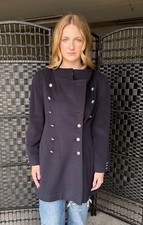 Navy Blue Wool Blend Peacoat