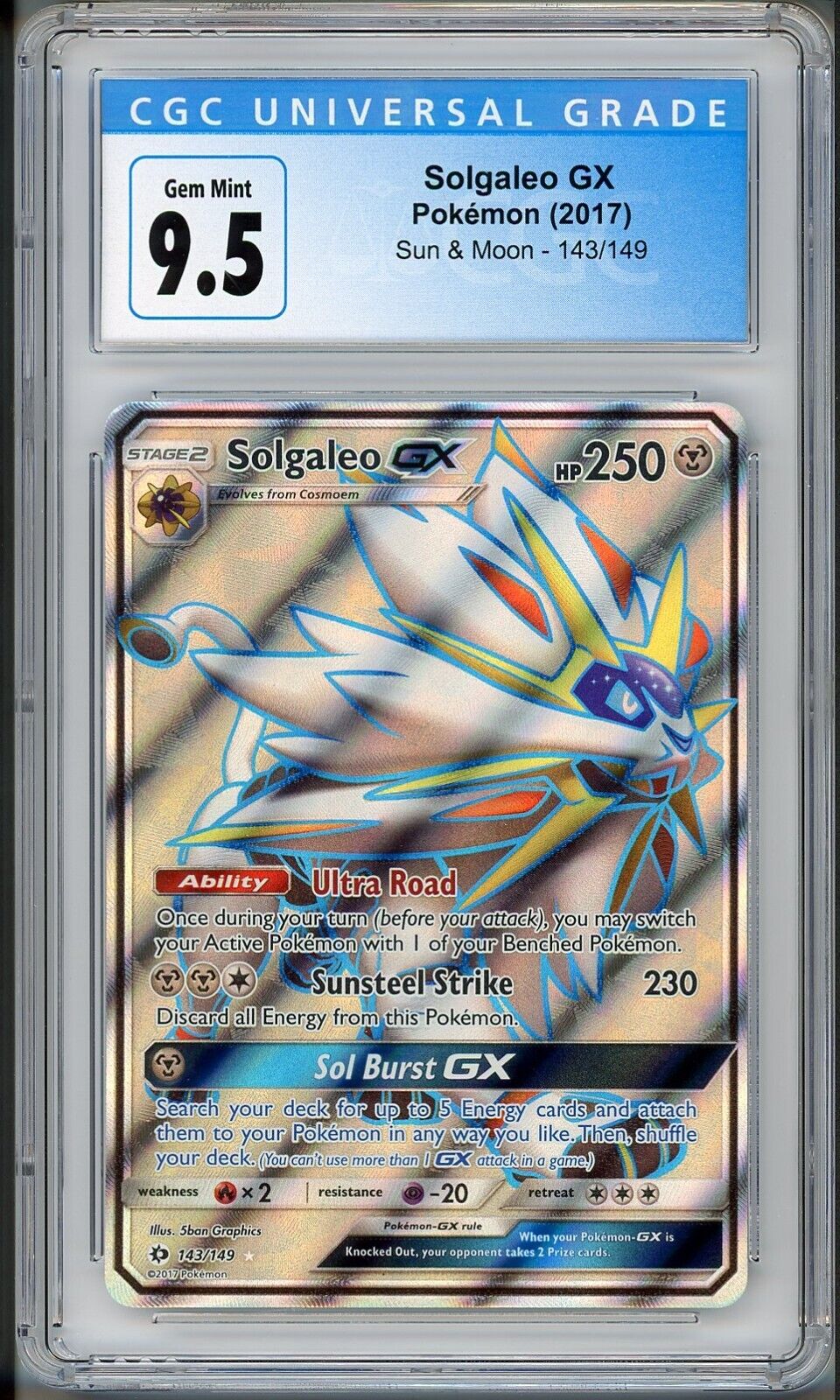 Solgaleo GX - Sun & Moon Pokémon card 143/149