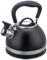 Stahl-Wasserkessel FlöTenkessel Teekessel Kessel 1,8L Schwarz Kinghoff KH-1858