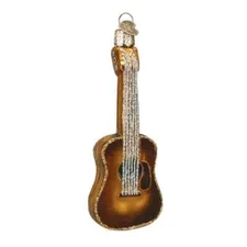 Old World Christmas GUITAR (38010) Glass Ornament w/OWC Box