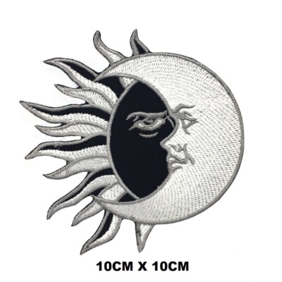 Yin Yang Sonne/Mond Logo Bügelbild/Aufnähen Patch gestickte Applikation für Kleidung