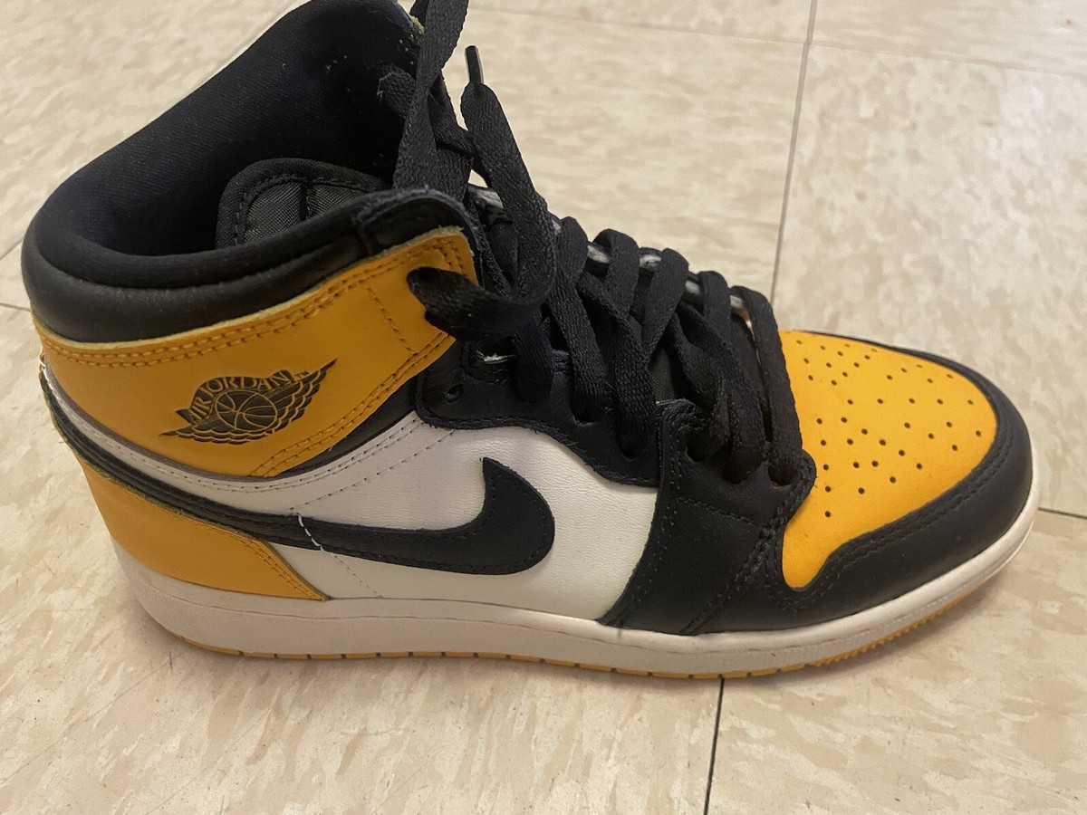 Size 5 - Jordan 1 Retro OG High Yellow Toe | eBay