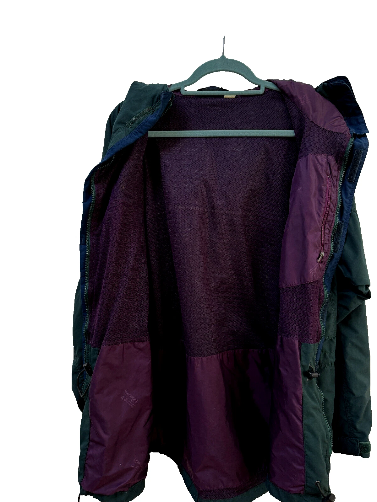 patagonia hooded windbreaker zip up mesh lined zip pockets jacket